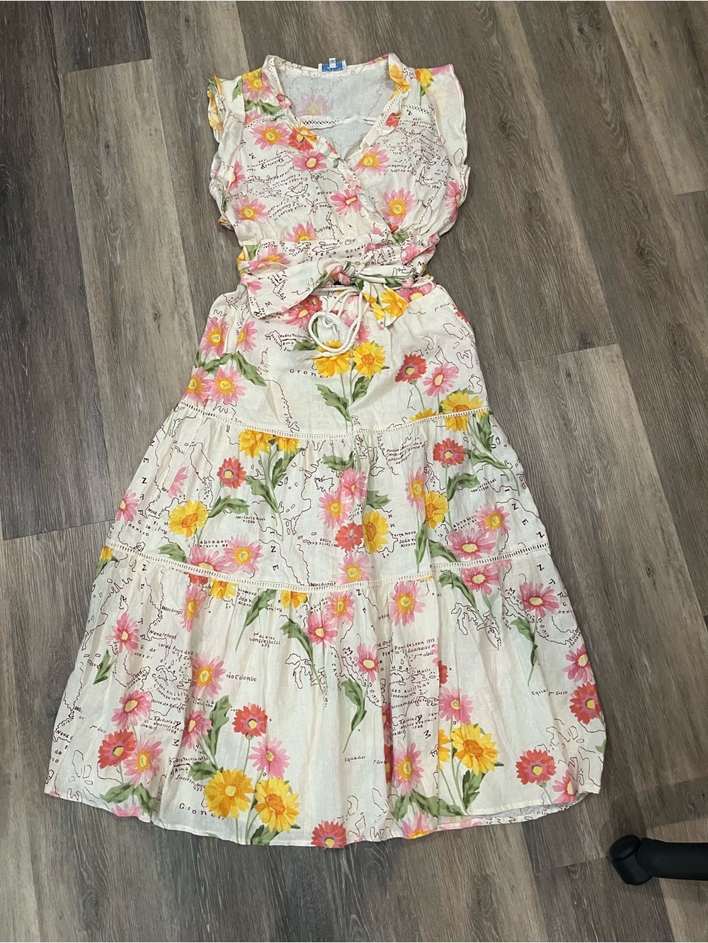 Calypso St Barth floral skirt set tie waist